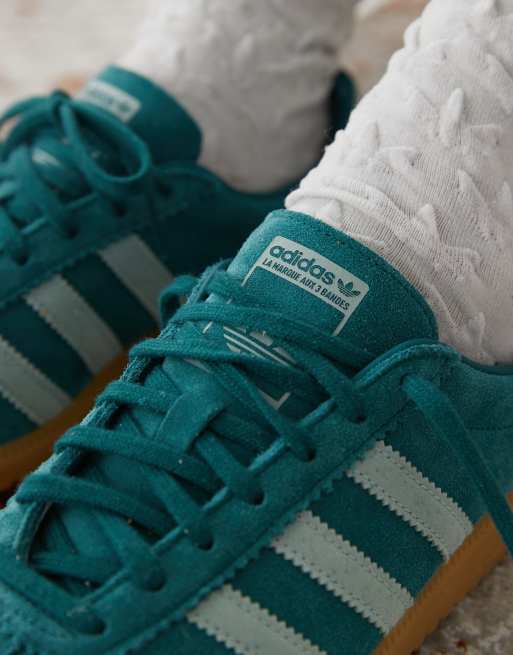 ★adidas★ Bermuda Deep Green Sky Blue adidas Originals Bermuda sneakers in dark green | ASOS