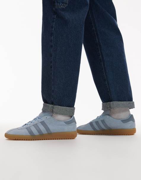 adidas Originals Bermuda trainers in mid blue - view 1
