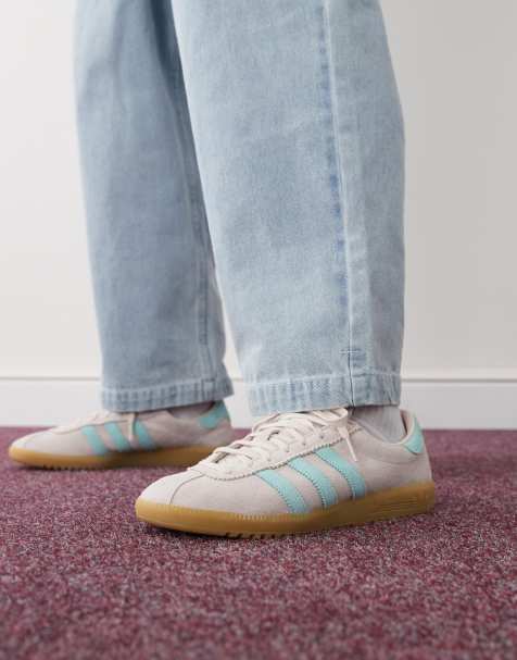 adidas Originals Bermuda trainers in pink and light blue - view 1