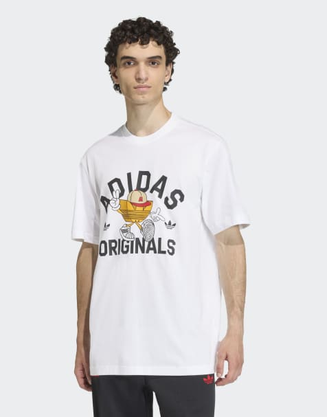 adidas Originals – Biały T-shirt z logo Trefoil - view 1