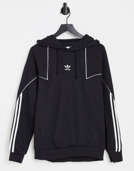 adidas Originals big trefoil hoodie in black