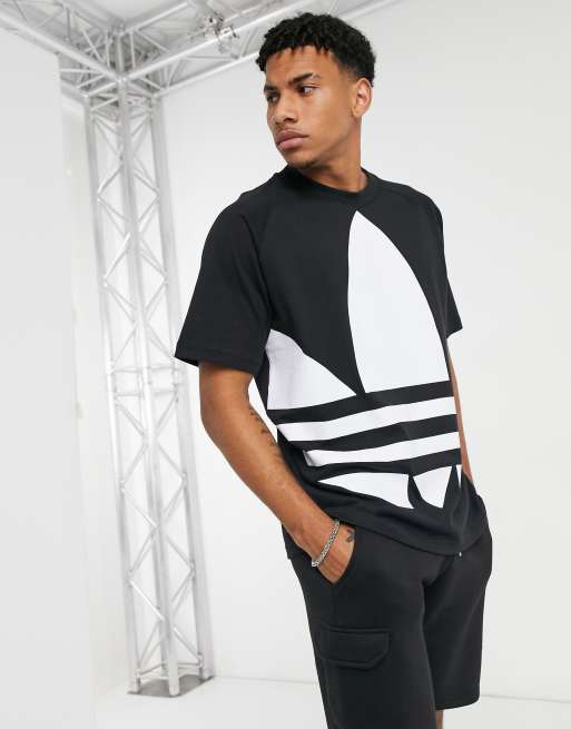 adidas Originals Big Trefoil t shirt in black