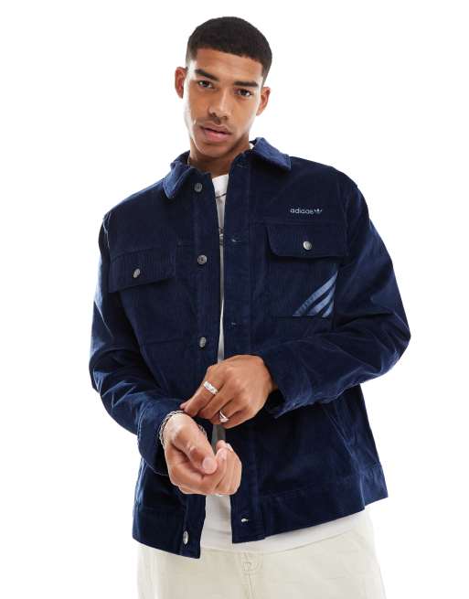 adidas Originals – Blå coach-jacka, 4 av 4