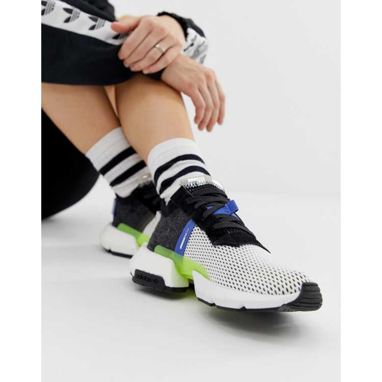 Adidas originals pod trainers black sale