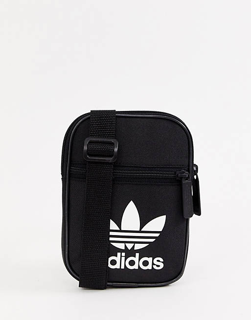 adidas Originals black festival mini multiway bag with trefoil logo