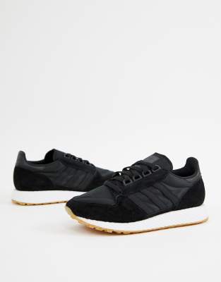 adidas originals forest grove trainers in black