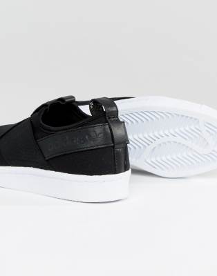 adidas superstar slip on triple black