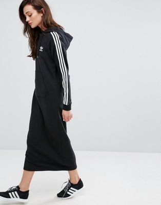 adidas 3 stripe maxi dress