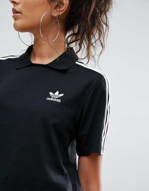 inkomen huwelijk Voortdurende adidas Originals Black Three Stripe Turtleneck T-Shirt | ASOS