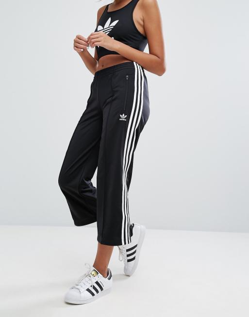 adidas Originals Bellista Three Stripe wide-legged Pants in Pink