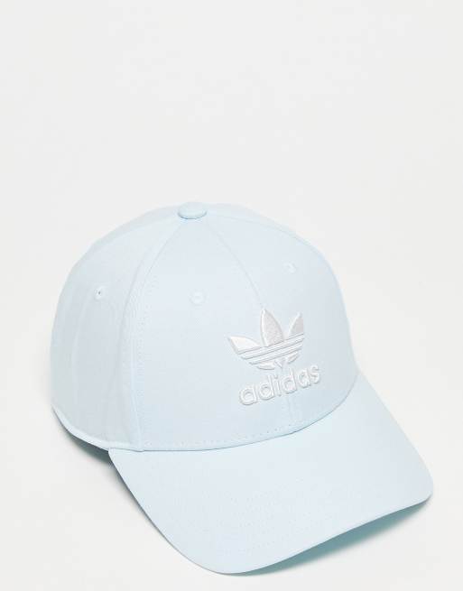 adidas Originals – Blaue Kappe mit Kleeblatt-Logo