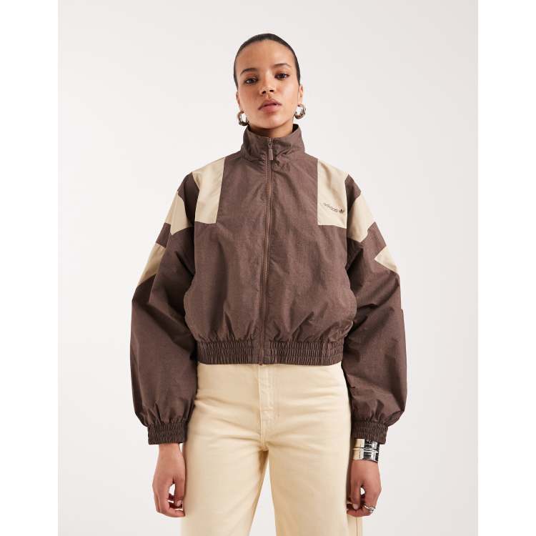 adidas Originals blocked track top in brown | ASOS