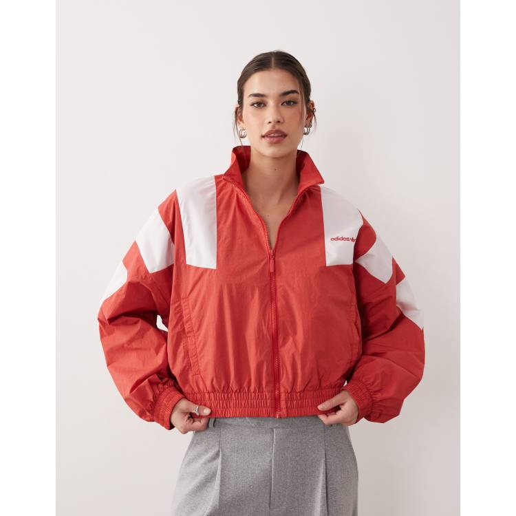 adidas Originals blocked track top in red and white | ASOS