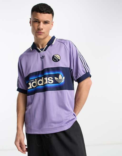 adidas Blokepop Polo Shirt - Purple, Men's Lifestyle