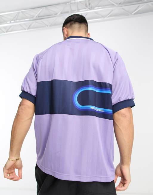 adidas Originals Bloke Pop retro football jersey in lilac