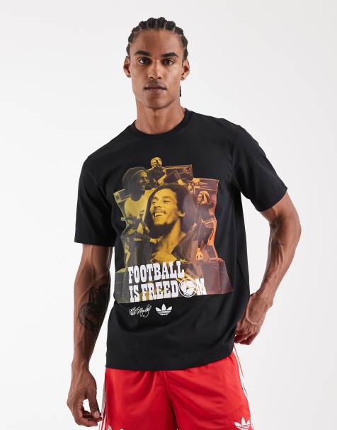 adidas Originals Bob Marley graphic t-shirt in black - view 1