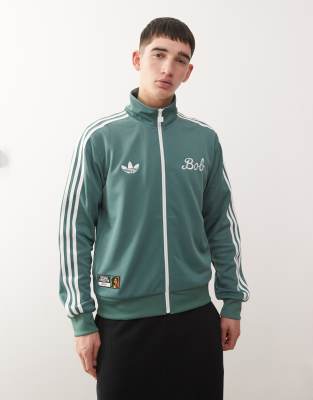 Adidas Originals Bob Marley Track Jacket In Green
