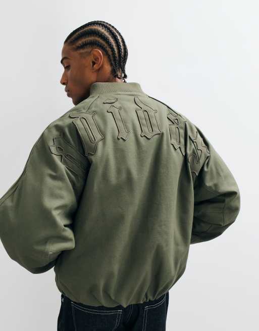 adidas Originals bomber jacket in dark khaki, 5 of 5