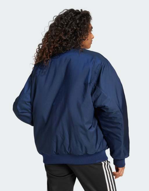 adidas Originals Bomber oversize double face stile anni 70 color indaco e arancione ASOS