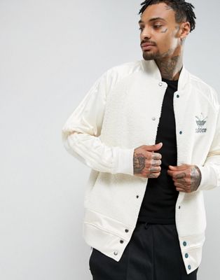 adidas white bomber jacket
