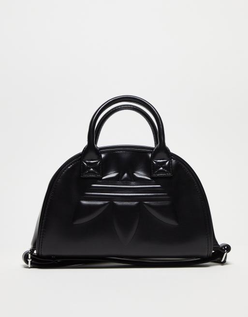 adidas Originals - Borsa a tracolla con logo con trifoglio nera