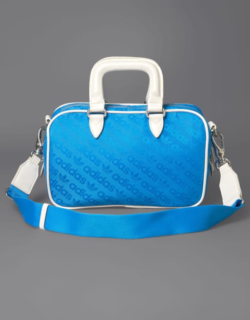 adidas Originals - Borsa da golf arrotondata blu e bianca, 3 di 3