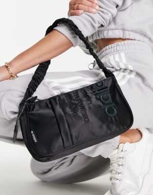adidas Originals - Borsa da spalla in raso nera con logo grande | ASOS