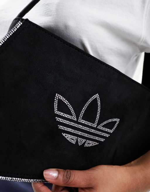 adidas Originals - Borsa da spalla nera con strass, 2 di 4