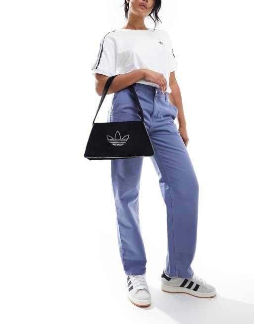 adidas Originals - Borsa da spalla nera con strass, 3 di 4