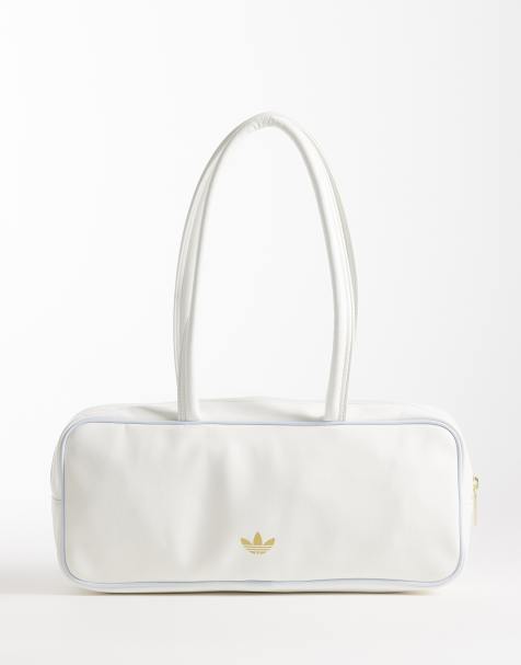 adidas Originals - Borsa da spalla rettangolare bianca e azzurra - view 1