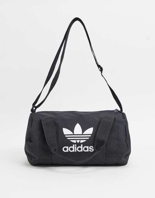 adidas Originals - Borsa piccola a sacco nera con trifoglio
