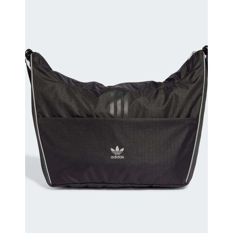adidas Originals Borsa shopper nero e argento rifrangente ASOS