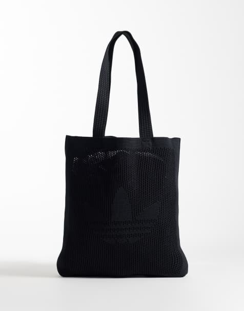 adidas Originals borsa tote all'uncinetto nera - view 1
