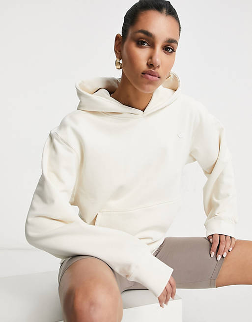 adidas Originals boyfriend fit Premium non dyed logo hoodie | ASOS