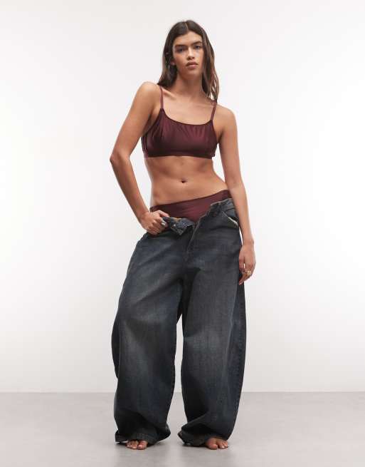 adidas Originals bralette bandeau de satén confort burdeos, 2 de 4