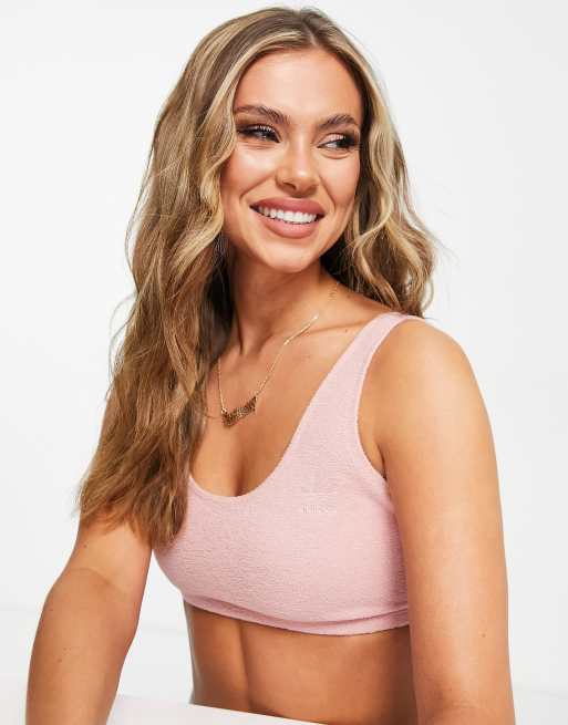 adidas Originals bralette top in dusty pink