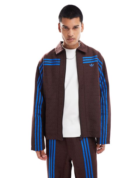 adidas Originals – Brun klubbjacka i 70-talsstil - view 1