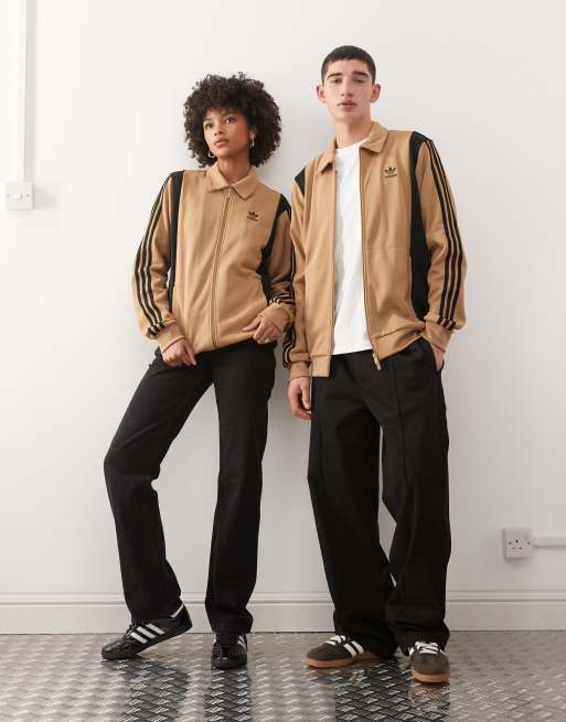 adidas Originals - Brun og sort træningstop med paneler, 2 af 4