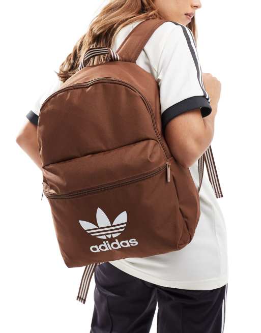 adidas Originals - Brun rygsæk med trekløverlogo