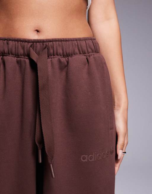 adidas Originals – Bruna mjukisbyxor med linjär logga, 5 av 5