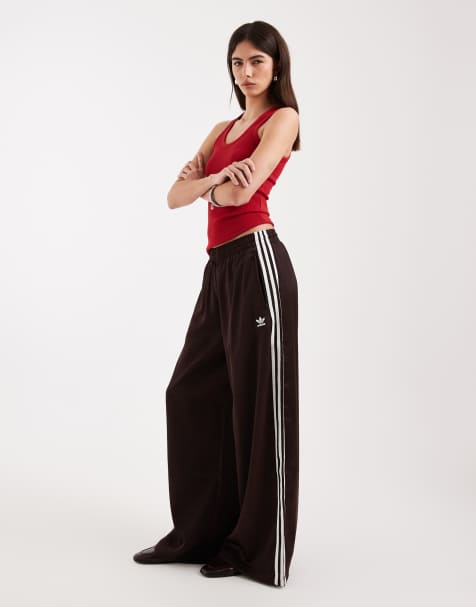 adidas Originals – Bruna träningsbyxor i satin med vida ben - view 1