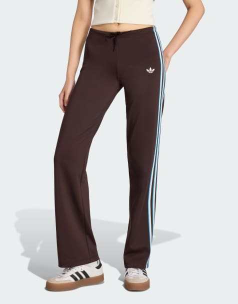 adidas Originals - Brune og blå løstsiddende bukser med lige ben - view 1