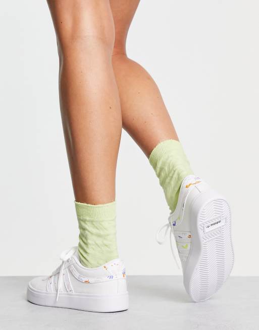 adidas Originals - Bryony - Baskets à fleurs - Blanc cassé, 3 de 4