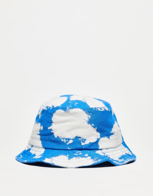 ASOS and white bucket print hat | blue cloud adidas Originals in