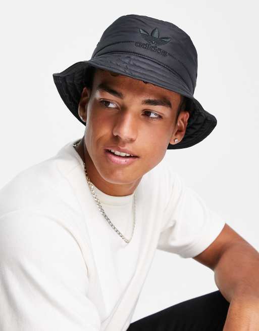 adidas Originals - Bucket hat met Trefoil in dezelfde tint in zwart