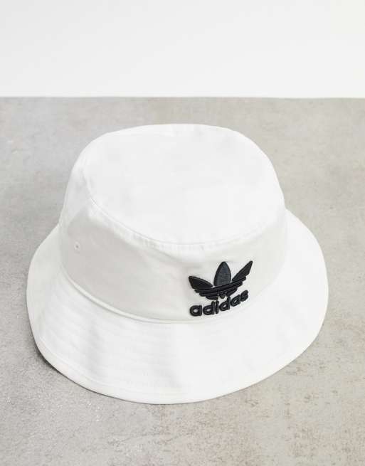 white adidas trefoil hat