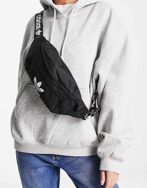 Adidas black store bum bag