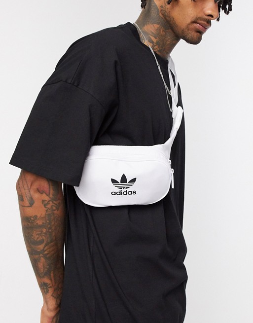adidas Originals bum bag with trefoil logo in white