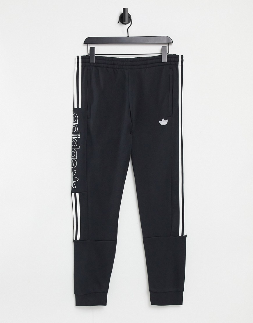 Adidas Originals BX-20 fleece cuffed sweatpants in black