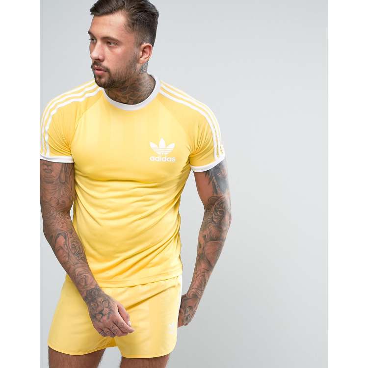 Adidas originals california t-shirt yellow best sale